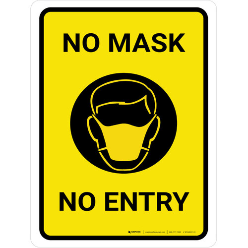 WORKWEAR, SAFETY & CORPORATE CLOTHING SPECIALISTS - 600x400mm - Poly - No Mask  [Mask Images] No Entry