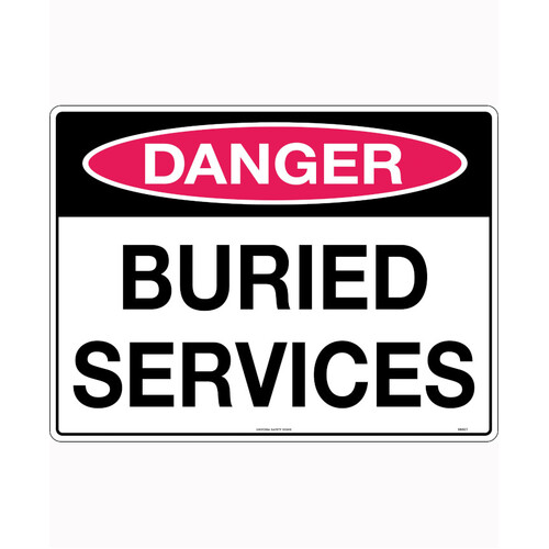 WORKWEAR, SAFETY & CORPORATE CLOTHING SPECIALISTS - 600x400mm - Metal, Class 1 Reflective - Danger Buried Services