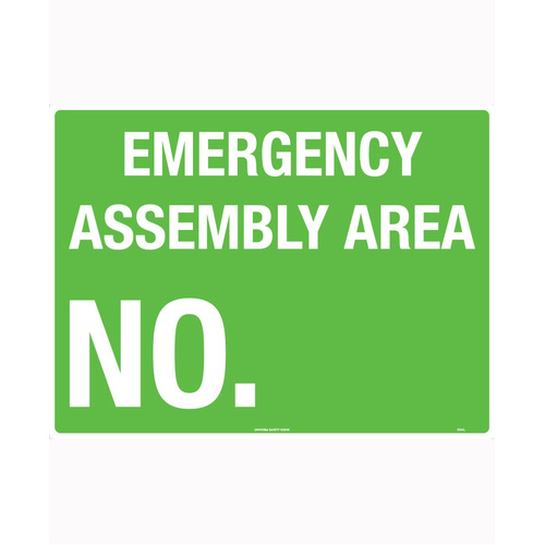 WORKWEAR, SAFETY & CORPORATE CLOTHING SPECIALISTS - 600x400mm - Metal - Emergency Assembly Area No.