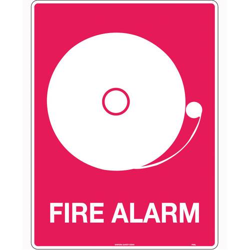 WORKWEAR, SAFETY & CORPORATE CLOTHING SPECIALISTS 240x180mm - Self Adhesive - Fire Alarm (with pictogram)