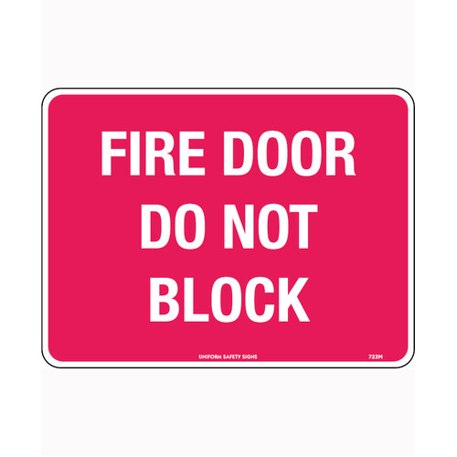 WORKWEAR, SAFETY & CORPORATE CLOTHING SPECIALISTS 300x225mm - Self Adhesive - Fire Door Do Not Block