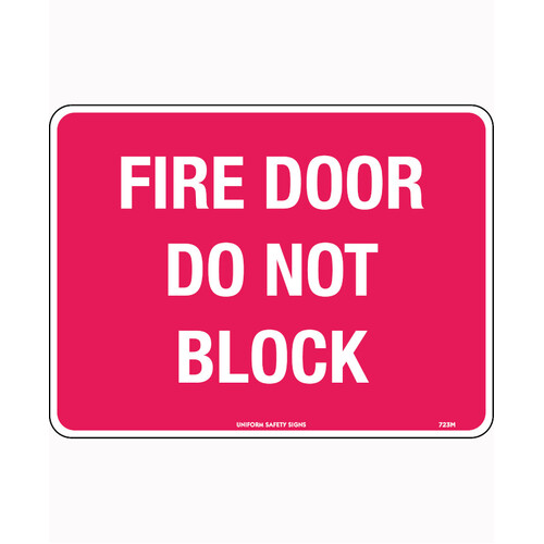 WORKWEAR, SAFETY & CORPORATE CLOTHING SPECIALISTS 300x225mm - Metal - Fire Door Do Not Block