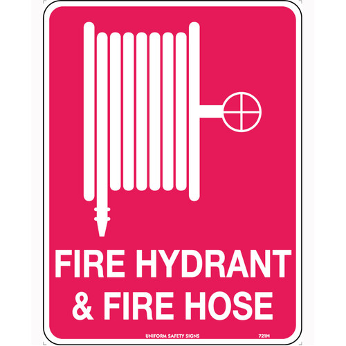 WORKWEAR, SAFETY & CORPORATE CLOTHING SPECIALISTS - 300x225mm - Poly - Fire Hydrant & Fire Hose