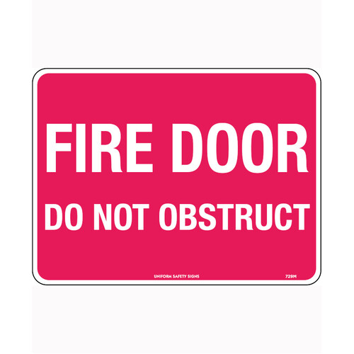 WORKWEAR, SAFETY & CORPORATE CLOTHING SPECIALISTS - 300x225mm - Metal - Fire Door Do Not Obstruct