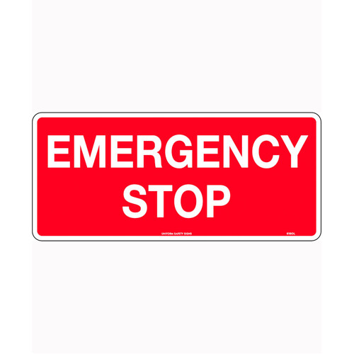 WORKWEAR, SAFETY & CORPORATE CLOTHING SPECIALISTS - 300x225mm - Metal - Emergency Stop