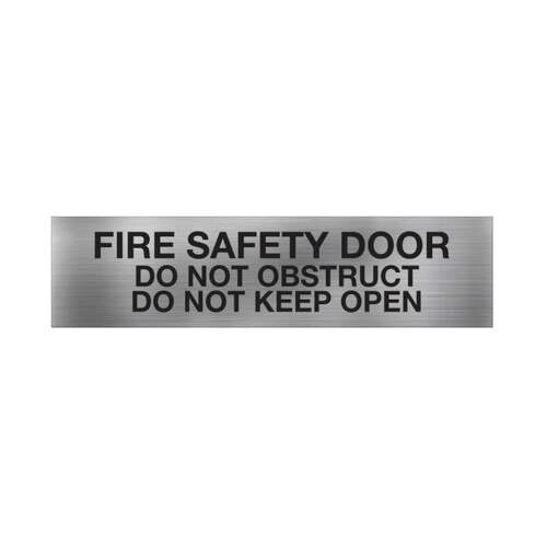 WORKWEAR, SAFETY & CORPORATE CLOTHING SPECIALISTS - 300x225mm - Poly - Fire Safety Door Do Not Obstruct Do Not Keep Open