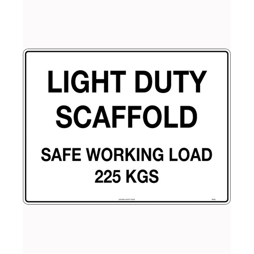 WORKWEAR, SAFETY & CORPORATE CLOTHING SPECIALISTS 600x400mm - Corflute - Light Duty Scaffold Safe Working Load 225 Kgs