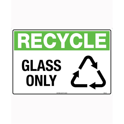 WORKWEAR, SAFETY & CORPORATE CLOTHING SPECIALISTS - 450x300mm - Poly - Recycle Glass Only