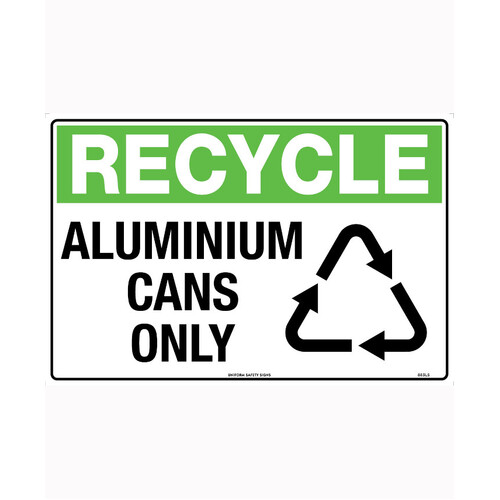 WORKWEAR, SAFETY & CORPORATE CLOTHING SPECIALISTS - 450x300mm - Poly - Recycle Aluminium Cans Only