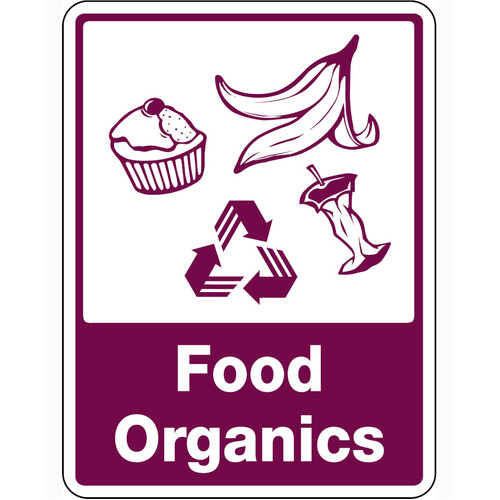 WORKWEAR, SAFETY & CORPORATE CLOTHING SPECIALISTS - 300x225mm - Self Adhesive - Food Organics [With Recycling Picto]