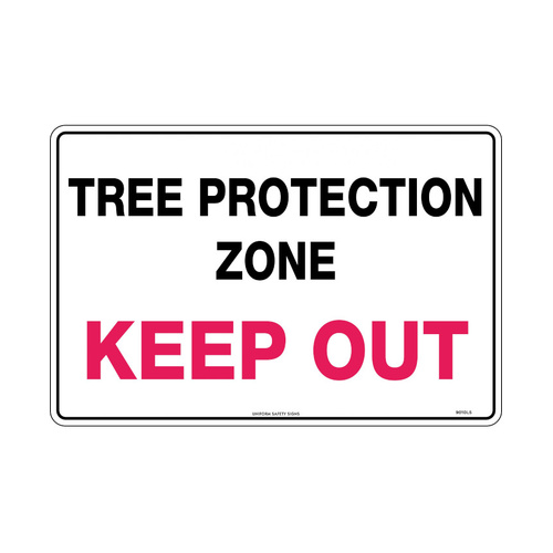 WORKWEAR, SAFETY & CORPORATE CLOTHING SPECIALISTS 600x400mm - Poly - Tree Protection Zone Keep Out