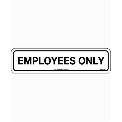 WORKWEAR, SAFETY & CORPORATE CLOTHING SPECIALISTS 200x50mm - Self Adhesive - Packet of 4 - Employees Only