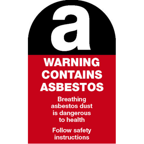WORKWEAR, SAFETY & CORPORATE CLOTHING SPECIALISTS 90x55mm - Self Adhesive - Sheet of 10 - Warning Contains Asbestos etc.