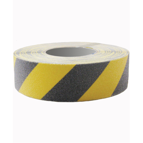 WORKWEAR, SAFETY & CORPORATE CLOTHING SPECIALISTS 150mm x 18.2m Black/Yellow Anti-Slip Tape