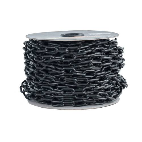 WORKWEAR, SAFETY & CORPORATE CLOTHING SPECIALISTS - 6mm Black Plastic Chain - Roll of 40mtrs