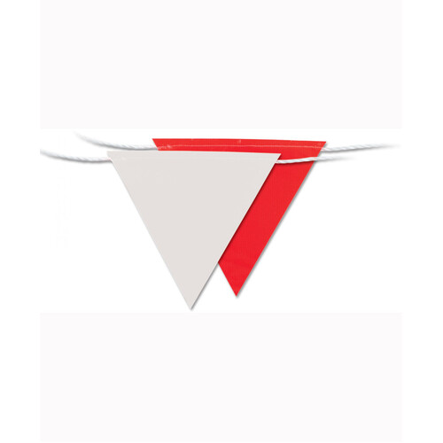 WORKWEAR, SAFETY & CORPORATE CLOTHING SPECIALISTS - Red & White Bunting Flags (30mtr Roll)