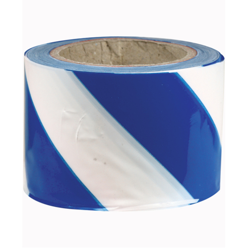 WORKWEAR, SAFETY & CORPORATE CLOTHING SPECIALISTS 75mm x 50mtr - Barrier Tape - Blue/White