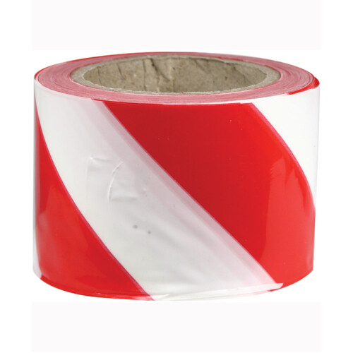 WORKWEAR, SAFETY & CORPORATE CLOTHING SPECIALISTS 75mm x 500mtr - Barrier Tape - Red and White