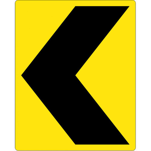 WORKWEAR, SAFETY & CORPORATE CLOTHING SPECIALISTS 900x1100mm - Aluminium - Class 1 Reflective - Chevron Hazard Marker
