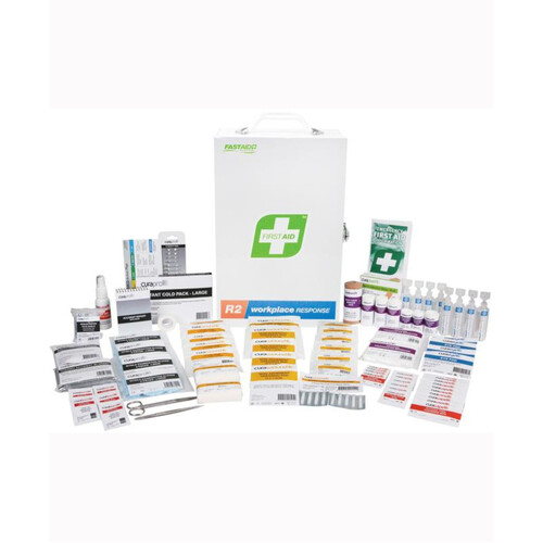 WORKWEAR, SAFETY & CORPORATE CLOTHING SPECIALISTS First Aid Kit - National 1-24 Persons Metal Cabinet [Wall mount]