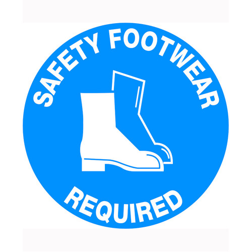 WORKWEAR, SAFETY & CORPORATE CLOTHING SPECIALISTS - 400mm - Self Adhesive, Anti-slip, Floor Graphics - Safety Footwear Required