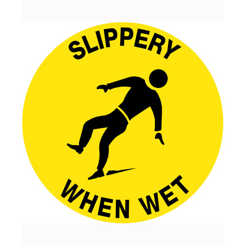 WORKWEAR, SAFETY & CORPORATE CLOTHING SPECIALISTS 400mm - Self Adhesive, Anti-slip, Floor Graphics - Slippery When Wet