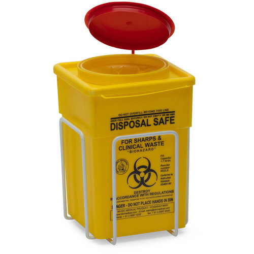 WORKWEAR, SAFETY & CORPORATE CLOTHING SPECIALISTS - 2 Litre - Square Sharps Container