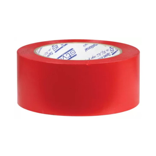 WORKWEAR, SAFETY & CORPORATE CLOTHING SPECIALISTS - 50mm x 30m - Heavy Duty Permastripe Aisle Marking - Red