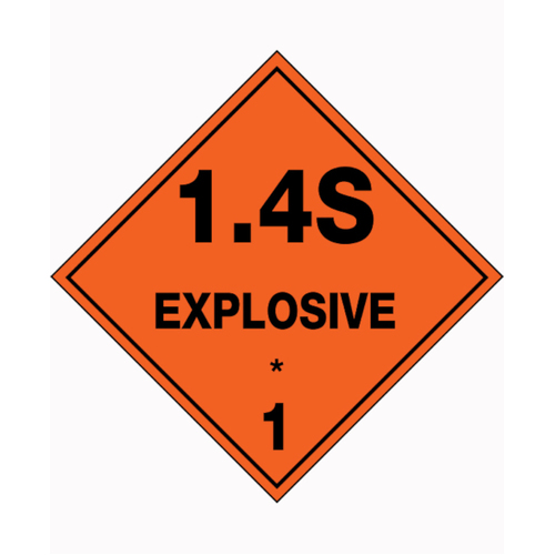 WORKWEAR, SAFETY & CORPORATE CLOTHING SPECIALISTS 100x100mm - Self Adhesive - Pkt of 6 - Explosive 1.4s