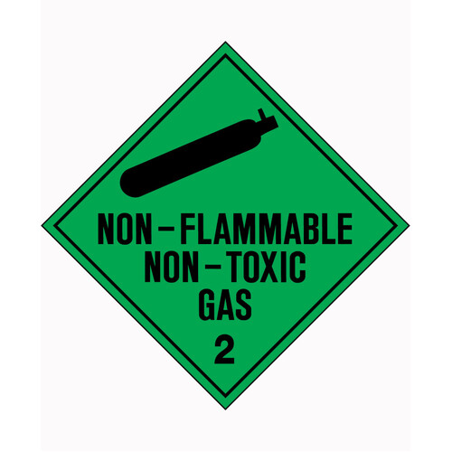 WORKWEAR, SAFETY & CORPORATE CLOTHING SPECIALISTS 100x100mm - Self Adhesive - Pkt of 6 - Non-Flammable Non-Toxic Gas 2