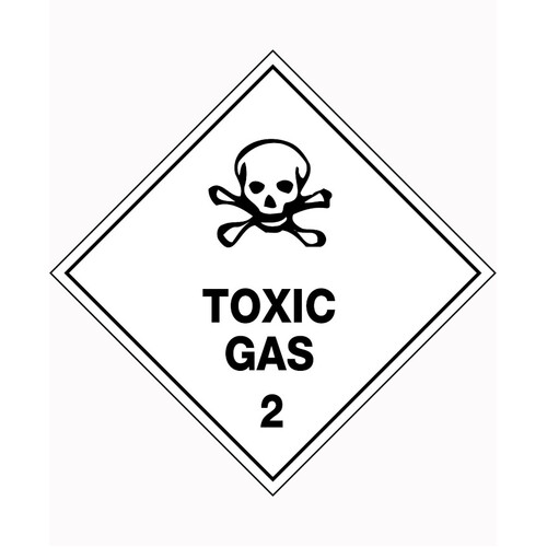 WORKWEAR, SAFETY & CORPORATE CLOTHING SPECIALISTS - 100x100mm - Self Adhesive - Pkt of 6 - Toxic Gas 2