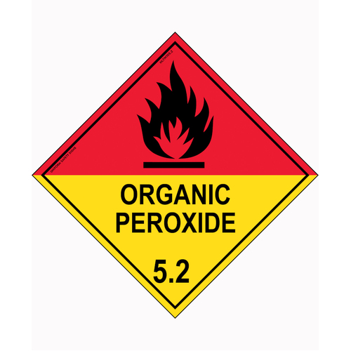 WORKWEAR, SAFETY & CORPORATE CLOTHING SPECIALISTS - 100x100mm - Self Adhesive - Pkt of 6 - Organic Peroxide 5.2