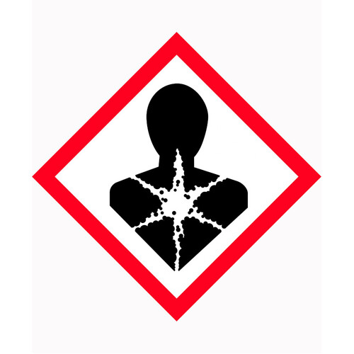 WORKWEAR, SAFETY & CORPORATE CLOTHING SPECIALISTS - 100x100mm - Self Adhesive - Sheet of 6 - GHS - Health Hazard Picto