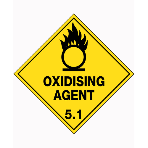 WORKWEAR, SAFETY & CORPORATE CLOTHING SPECIALISTS 50x50mm - Self Adhesive - Roll of 250 - Oxidising Agent 5.1