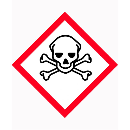 WORKWEAR, SAFETY & CORPORATE CLOTHING SPECIALISTS 50x50mm - Self Adhesive - Roll of 250 - GHS - Toxic Picto