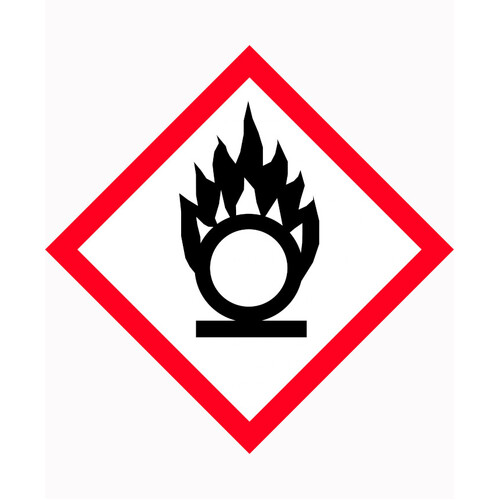 WORKWEAR, SAFETY & CORPORATE CLOTHING SPECIALISTS 50x50mm - Self Adhesive - Roll of 250 - GHS - Oxidising Picto