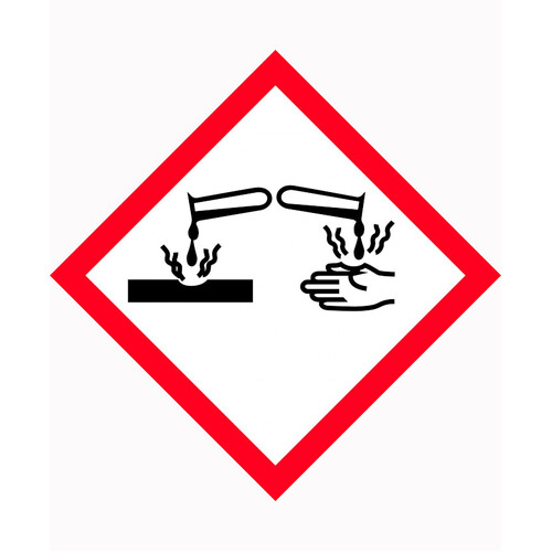 WORKWEAR, SAFETY & CORPORATE CLOTHING SPECIALISTS 20x20mm - Self Adhesive - Roll of 250 - GHS - Corrosive Picto