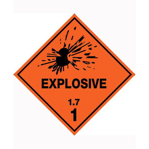 WORKWEAR, SAFETY & CORPORATE CLOTHING SPECIALISTS 270x270mm - Self Adhesive - Explosive