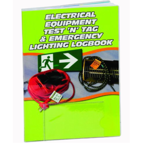 WORKWEAR, SAFETY & CORPORATE CLOTHING SPECIALISTS - Electrical Test'n'Tag & Emergency Lighting Logbook - A5 Size