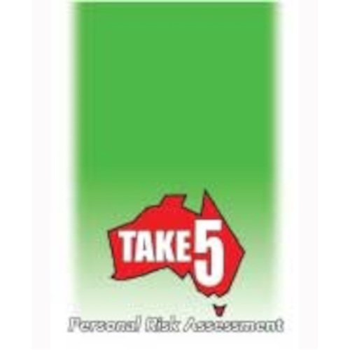 WORKWEAR, SAFETY & CORPORATE CLOTHING SPECIALISTS - Log Book - Take 5 Personal Risk Assessment - A5 Size