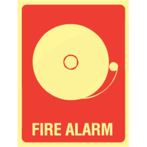 WORKWEAR, SAFETY & CORPORATE CLOTHING SPECIALISTS - 180x240mm - Poly - Luminous - Fire Alarm (With Picto)