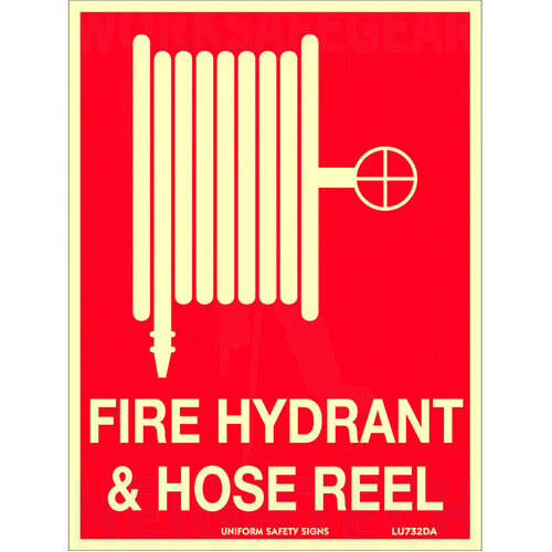 WORKWEAR, SAFETY & CORPORATE CLOTHING SPECIALISTS - 180x240mm - Poly - Luminous - Fire Hose Reel (With Picto)