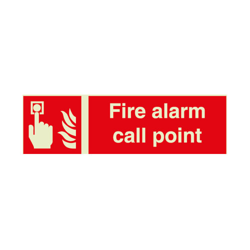 WORKWEAR, SAFETY & CORPORATE CLOTHING SPECIALISTS - 180x240mm - Poly - Luminous - Fire Alarm Call Point (With Picto)