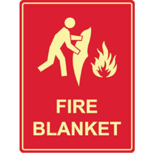 WORKWEAR, SAFETY & CORPORATE CLOTHING SPECIALISTS - 180x240mm - Poly - Luminous - Fire Blanket (With Picto)