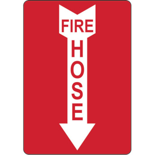 WORKWEAR, SAFETY & CORPORATE CLOTHING SPECIALISTS - 180x240mm - Poly - Luminous - Fire Hose (Arrow Down)