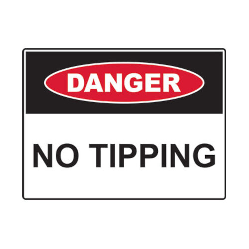 WORKWEAR, SAFETY & CORPORATE CLOTHING SPECIALISTS 450x300mm - Class 1 - Metal - Danger No Tipping