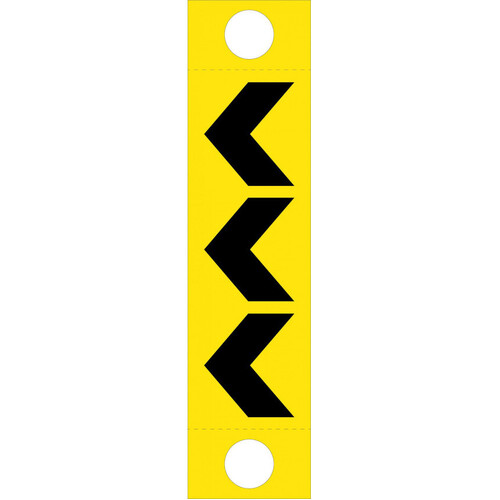 WORKWEAR, SAFETY & CORPORATE CLOTHING SPECIALISTS 1215x300mm, Corflute Bollard Sign - Chevron Left Arrow (Sign Only)