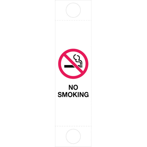 WORKWEAR, SAFETY & CORPORATE CLOTHING SPECIALISTS 1215x300mm, Corflute Bollard Sign - No Smoking (Sign Only)