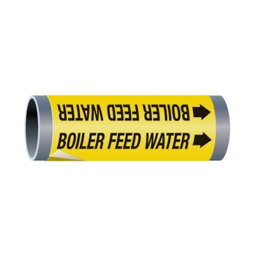 WORKWEAR, SAFETY & CORPORATE CLOTHING SPECIALISTS - 50x400mm - Self Adhesive Pipe Markers - Pkt of 10 - Boiler Feed Water