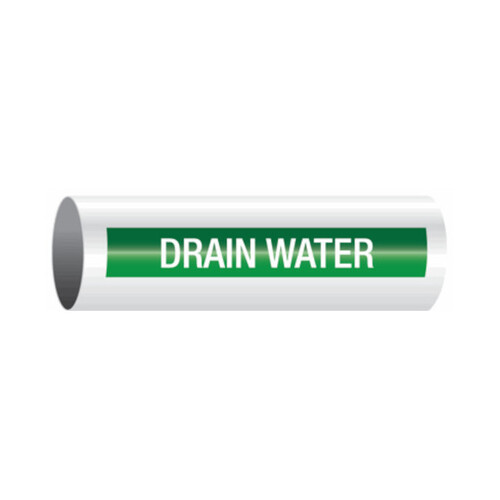 WORKWEAR, SAFETY & CORPORATE CLOTHING SPECIALISTS - 50x400mm - Self Adhesive Pipe Markers - Pkt of 10 - Drain Water